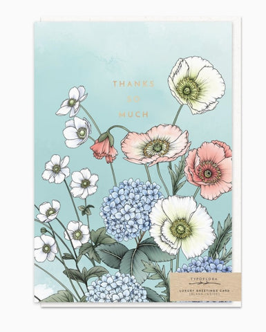 Poppies Thanks So Much Card