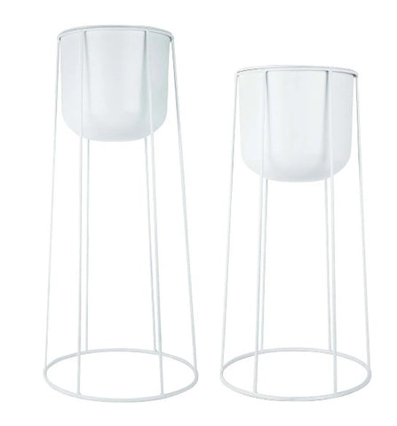 Botanica White Planter Stands - Set of 2