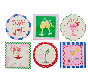 Coctail Ceramic Coaster 6 Designs