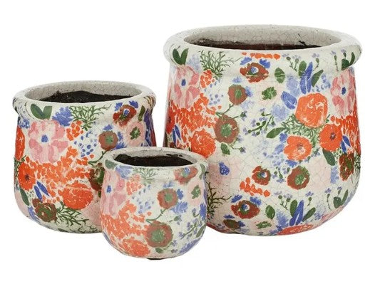 Fleur S/3 Ceramic Pots