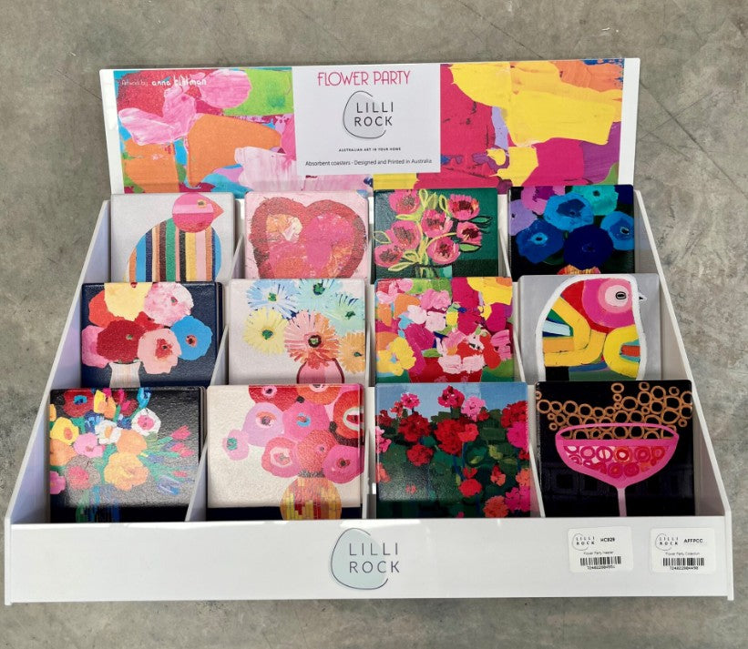 Anna Blatman's Flower Party Coasters - 12 varieties