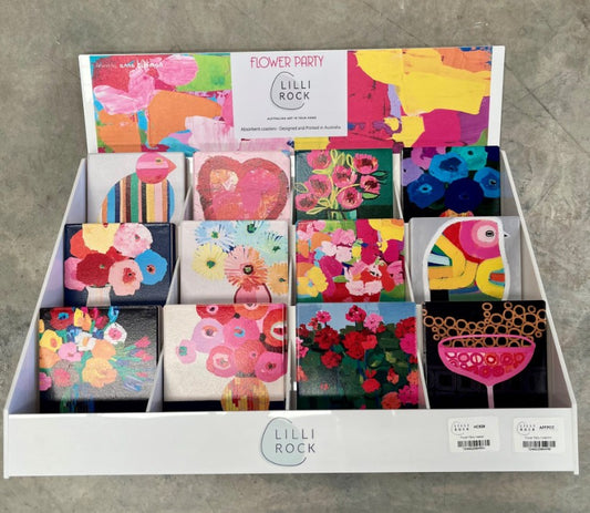 Anna Blatman's Flower Party Coasters - 12 varieties