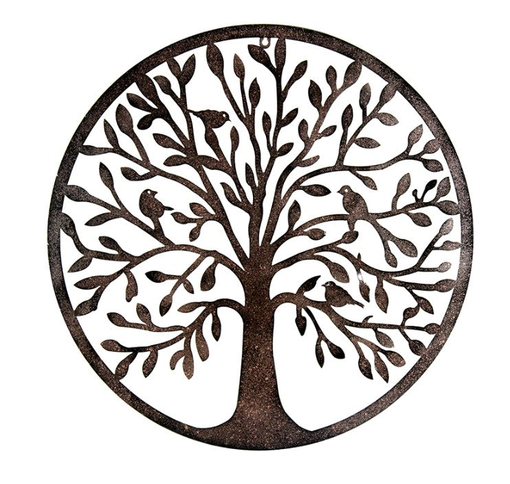 Laser-cut Round Tree of Life w/birds 60cm