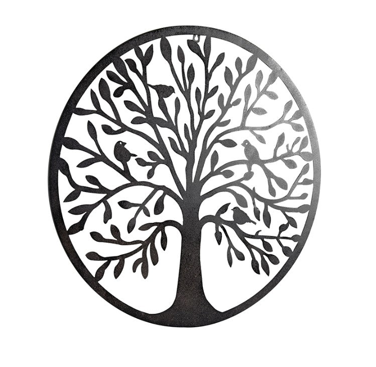 Laser-cut Round Tree of Life w/birds 60cm