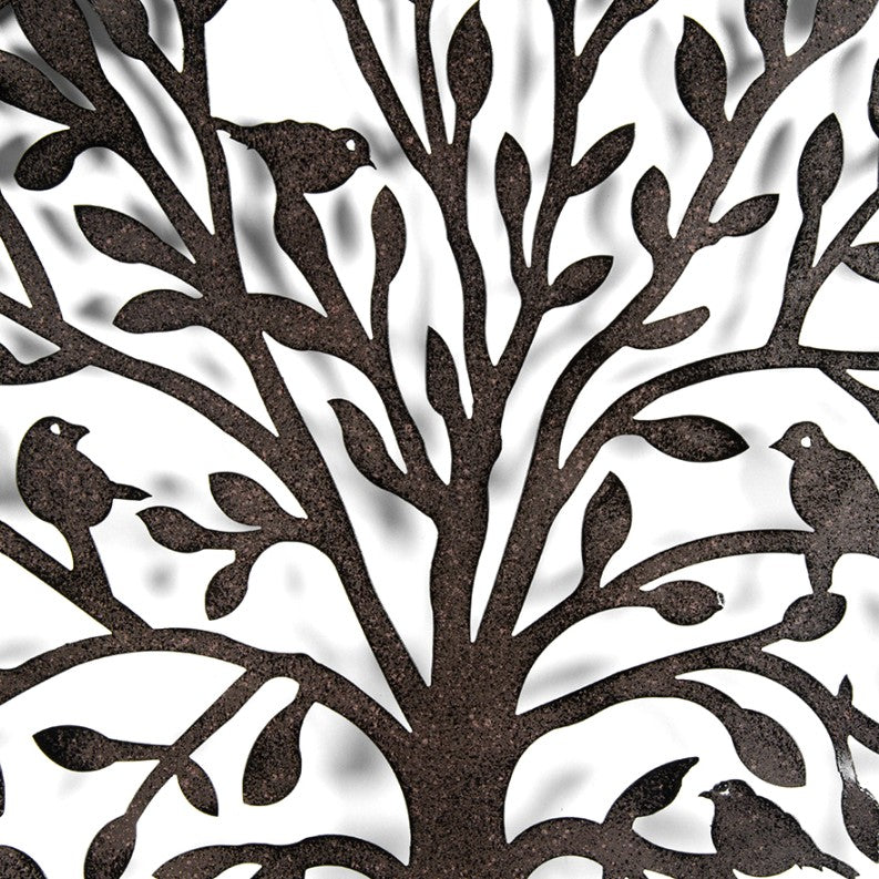 Laser-cut Round Tree of Life w/birds 60cm