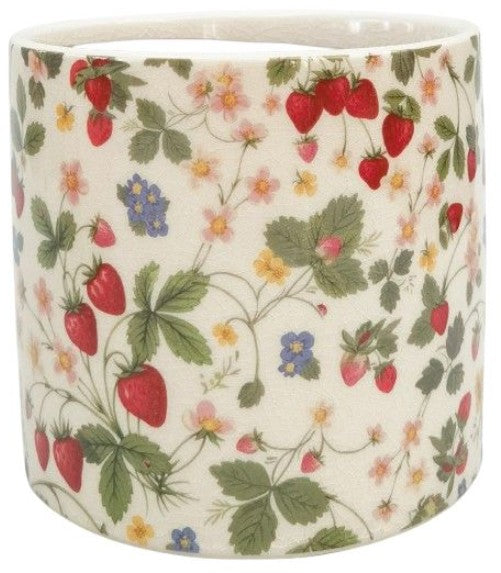 Strawberry Field Planter Green and Red - Medium