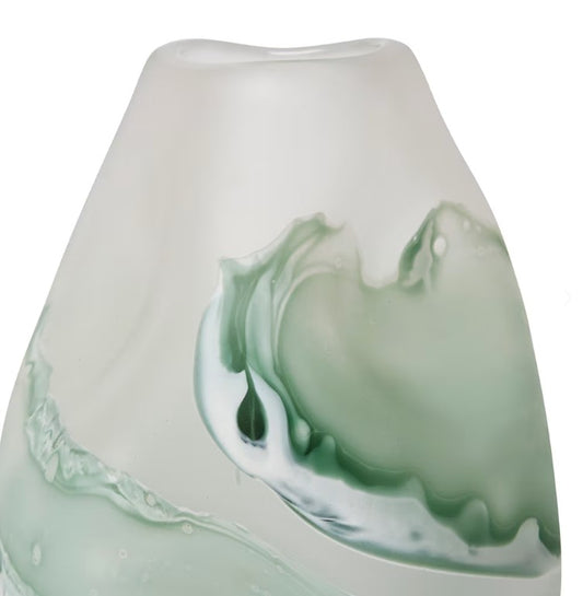 Zaida Vase Sage/White