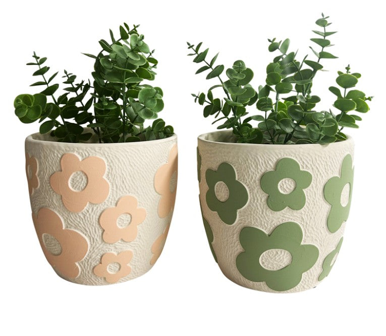 Pastel Flower Planters - 2 colours
