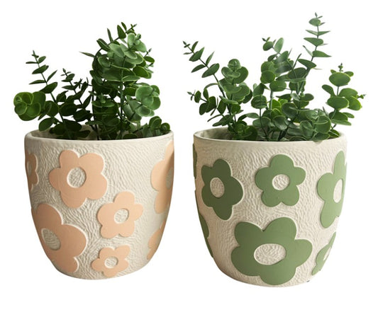 Pastel Flower Planters - 2 colours