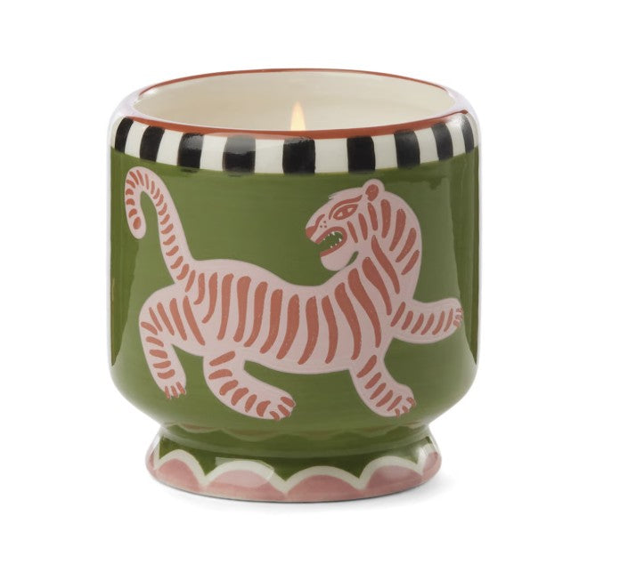 Paddywax: A Dopo Ceramic Candle Tiger Black Cedar & Fig 226g
