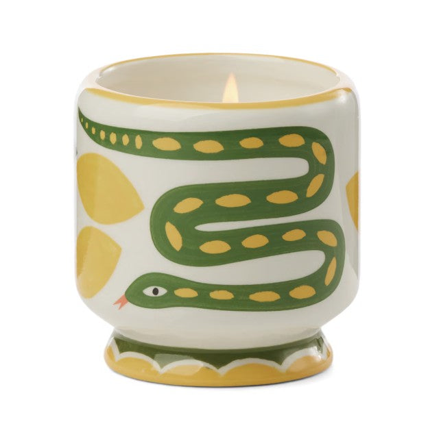 Paddywax: A Dopo Snake Ceramic Candle - Wild Lemongrass  226g