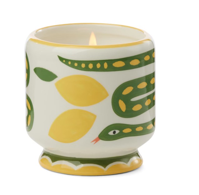 Paddywax: A Dopo Snake Ceramic Candle - Wild Lemongrass  226g