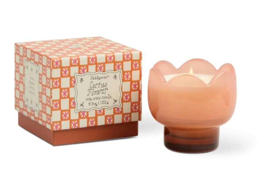 Paddywax: Tulip Cactus Flower Glass Candle - 155g