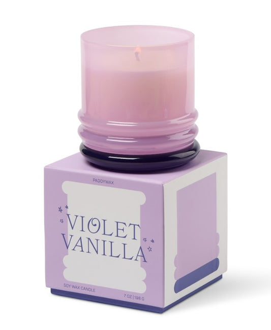 Paddywax: Violet Vanilla Soy Wax Candle with Lid 198g