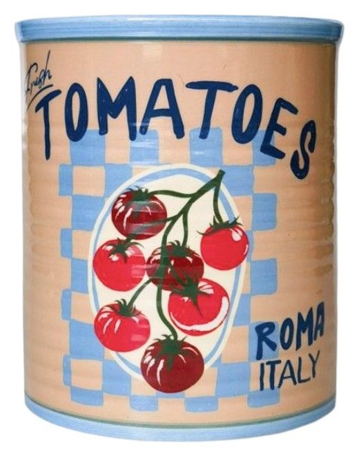 Fresh Tomatoes Can Planter Cream 16cm