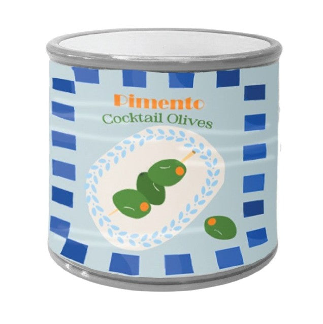 Cocktail Olives Can Planter Blue 10cm
