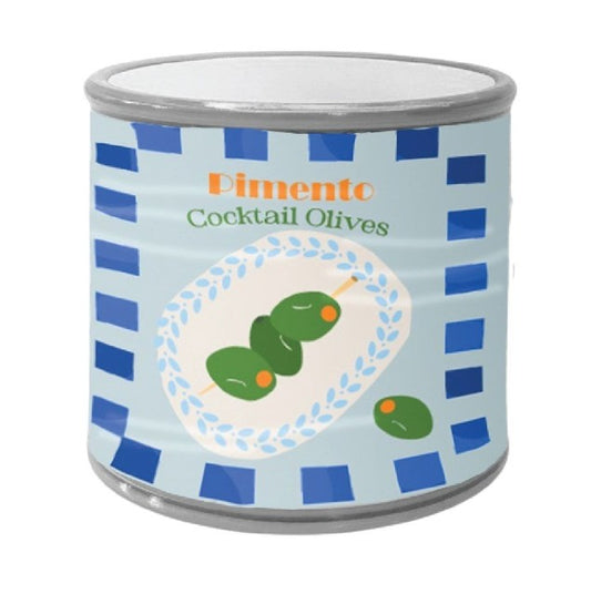 Cocktail Olives Can Planter Blue 10cm