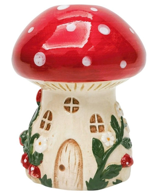 Toadstool House Red Vase