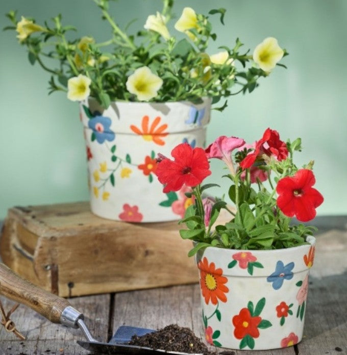 Colourful Flower Planters S/3