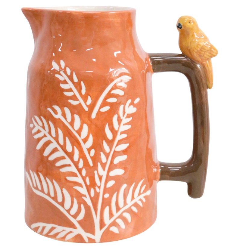 Jug with Fern and Bird