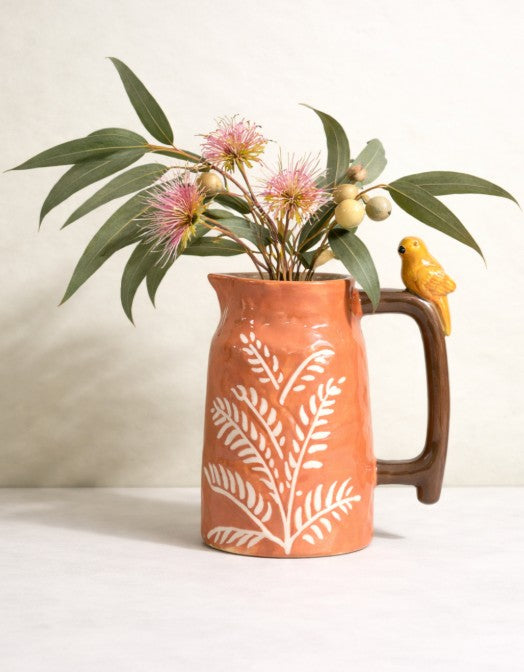Jug with Fern and Bird