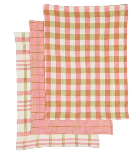 3 pack Tea Towels - Pink