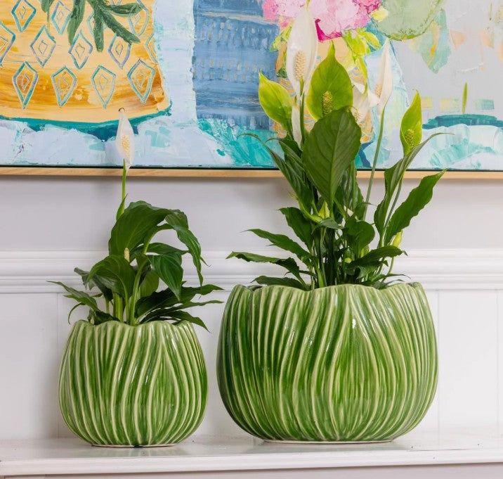 Tulip Pot S/2 Green