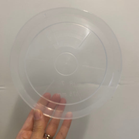 Clear Plastic Saucer 175mm