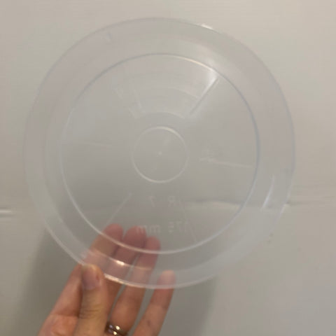 Clear Plastic Saucer 175mm