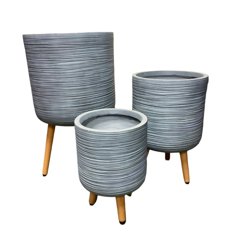 Sirocco Tripod Planters - Grey
