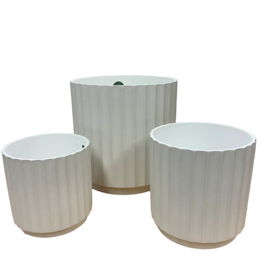 Cedar Tapered Cylinder - 3 sizes - White