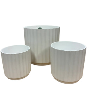 Cedar Tapered Cylinder - 3 sizes - White