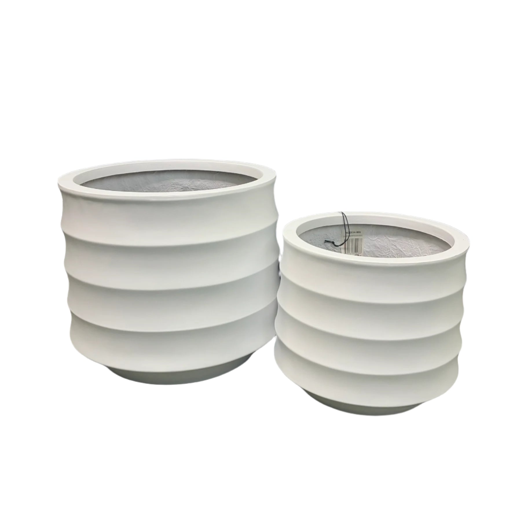 Ellipse Pots Round Set of 2 - White