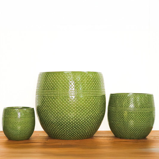 Aya Egg Pots S/3 - Green