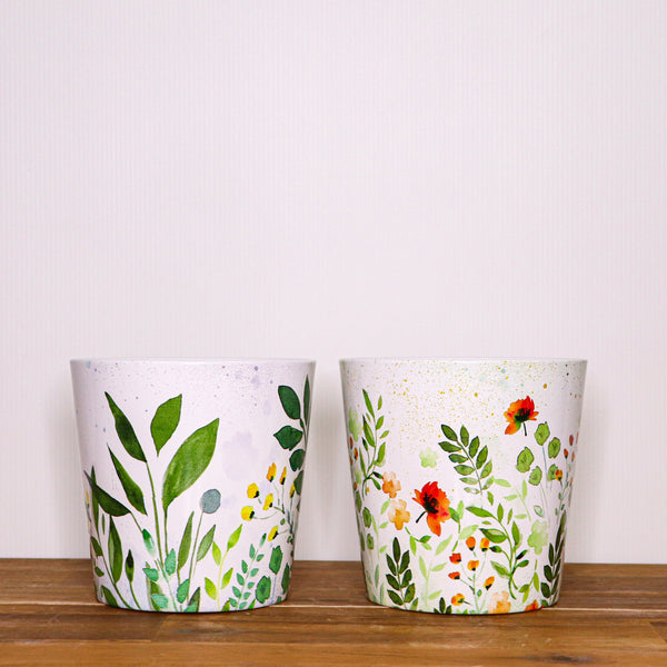 Meadow Pots - Green and Red