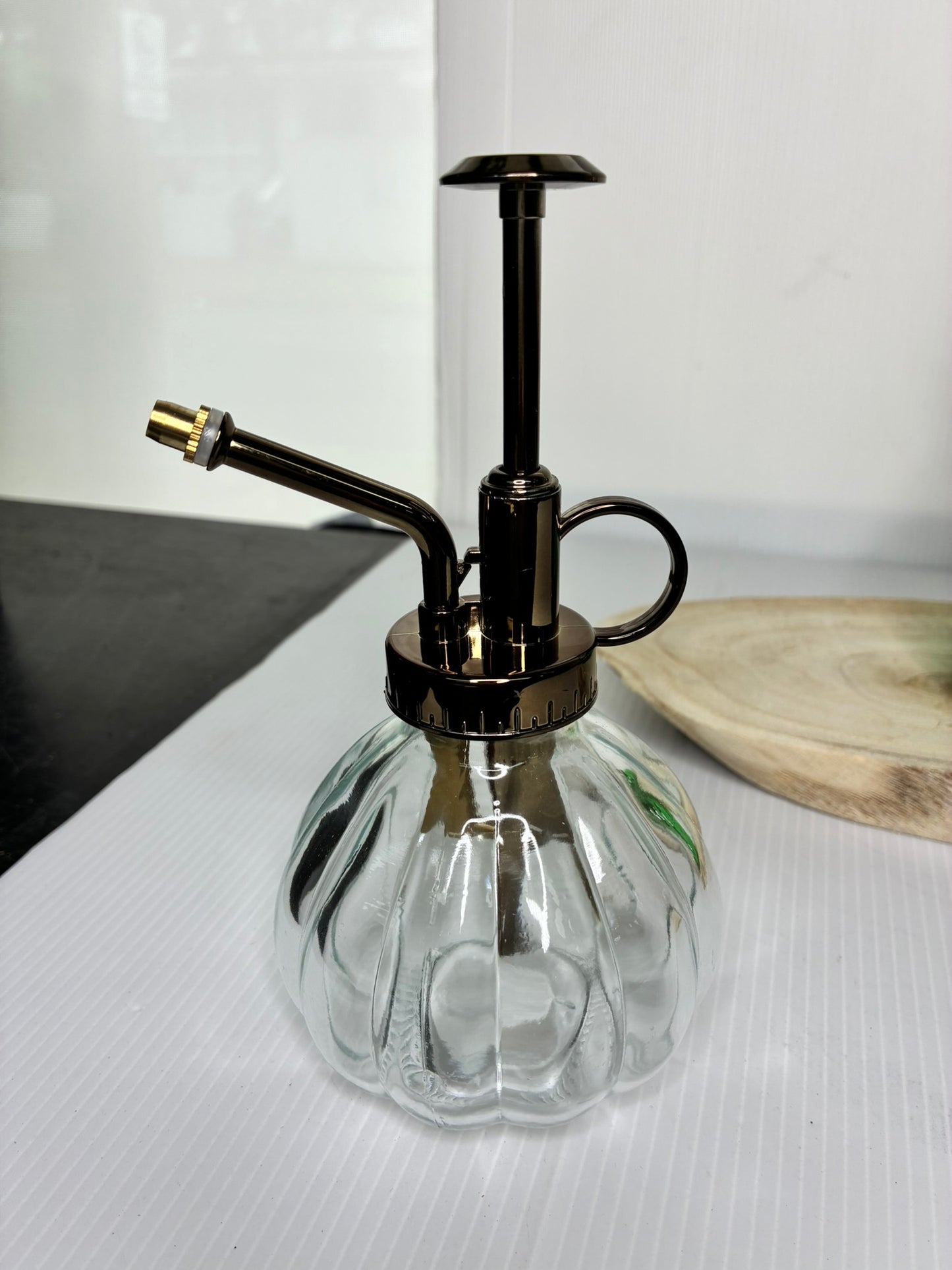 Glass Misters with Brass coloured tops - 3 colours