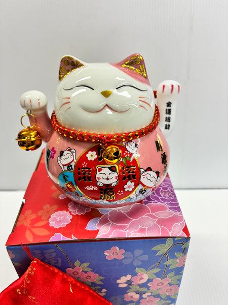 Lucky Cat with waving Left Paw - 4 colours