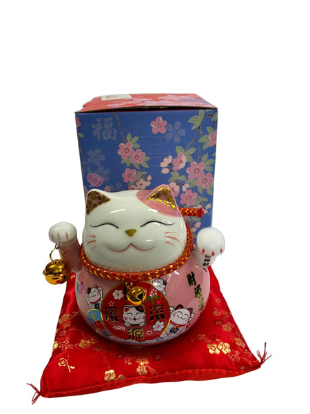 Lucky Cat with waving Left Paw - 4 colours