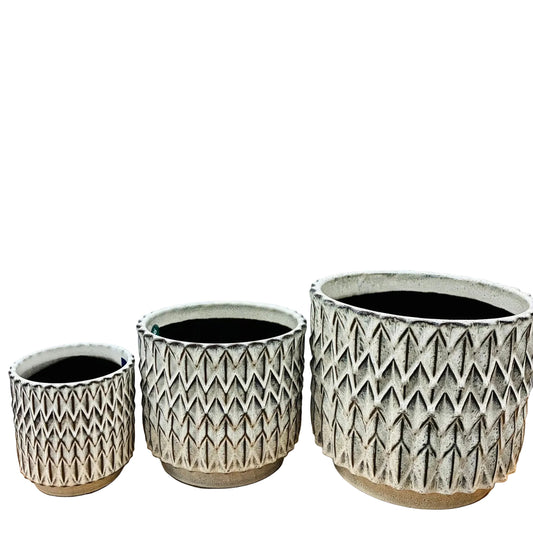 Felix Cylinder Pots S/3 - Natural