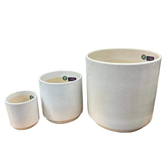 Farah Cylinder Pots S/3 - White