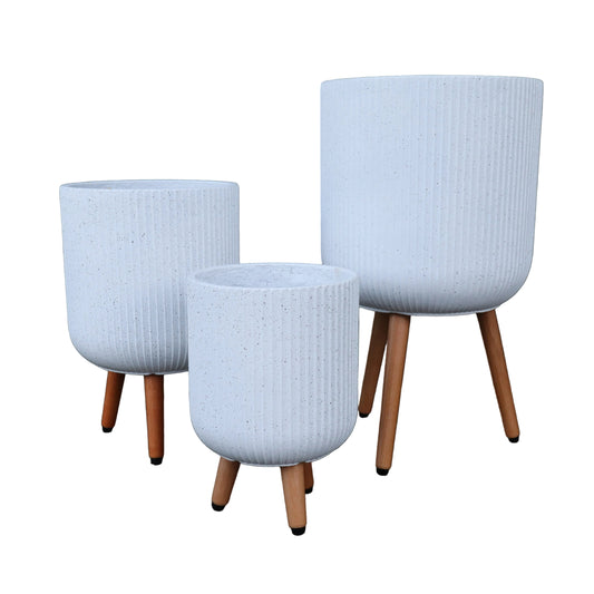 Chord Tripod Planters - White Terrazzo