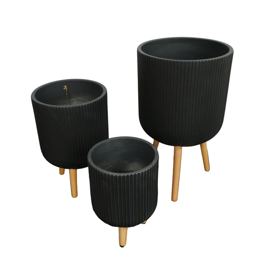 Chord Tripod Planters - Black
