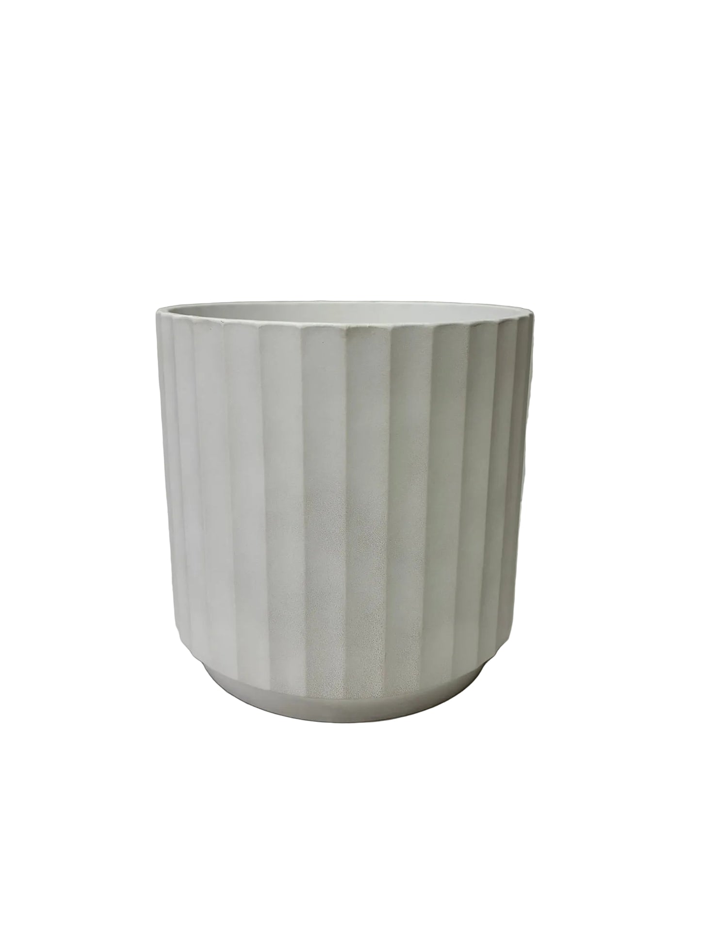 Cedar Cylinder Pot - White