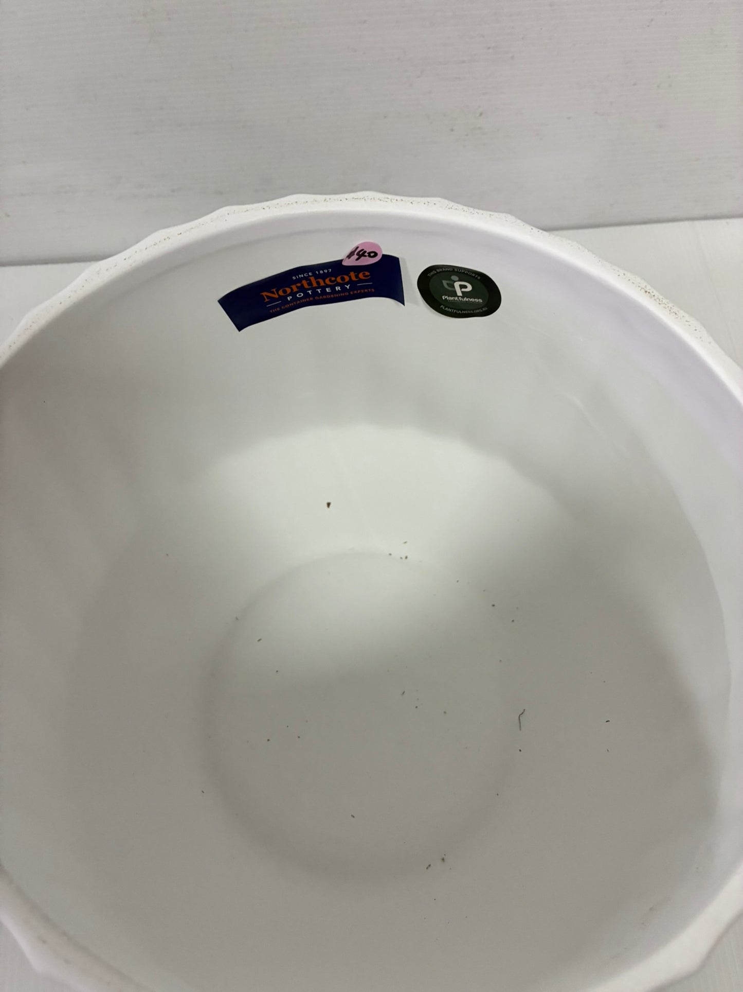 Cove Drum Pot  - White