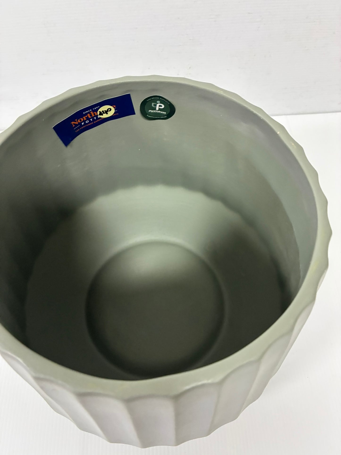 Cove Drum Pot  - Sage