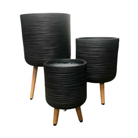 Sirocco Tripod Planters - Black