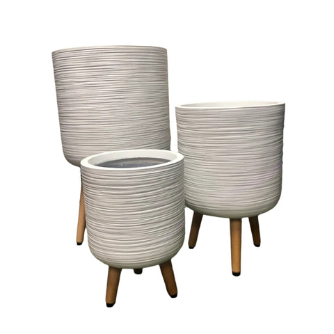 Sirocco Tripod Planters - White