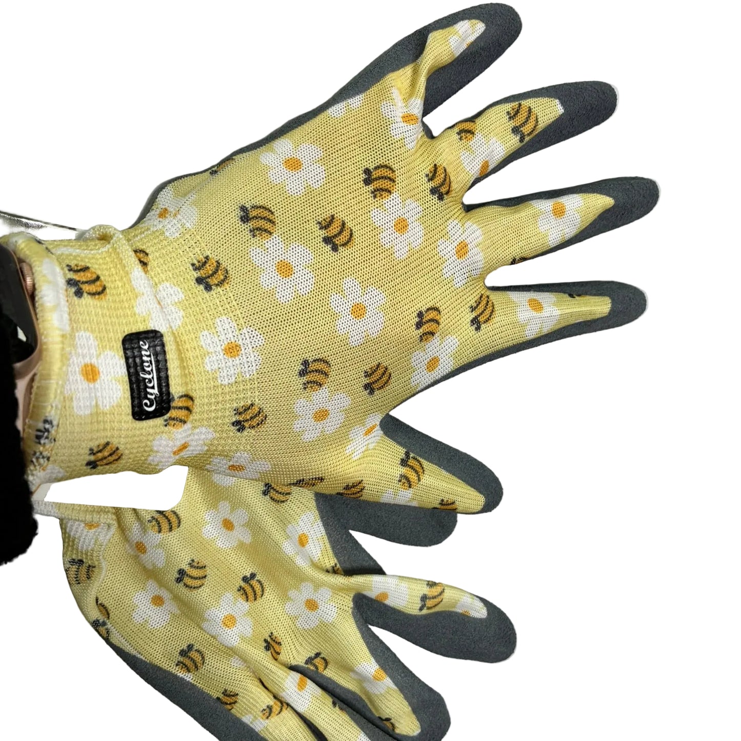 Cyclone Lifestyle Bee & Flower Gardening Gloves - Size M