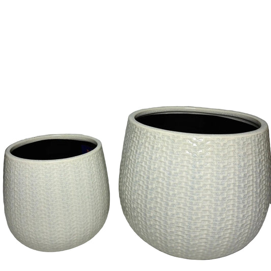 Coastal Pot S/2 - White