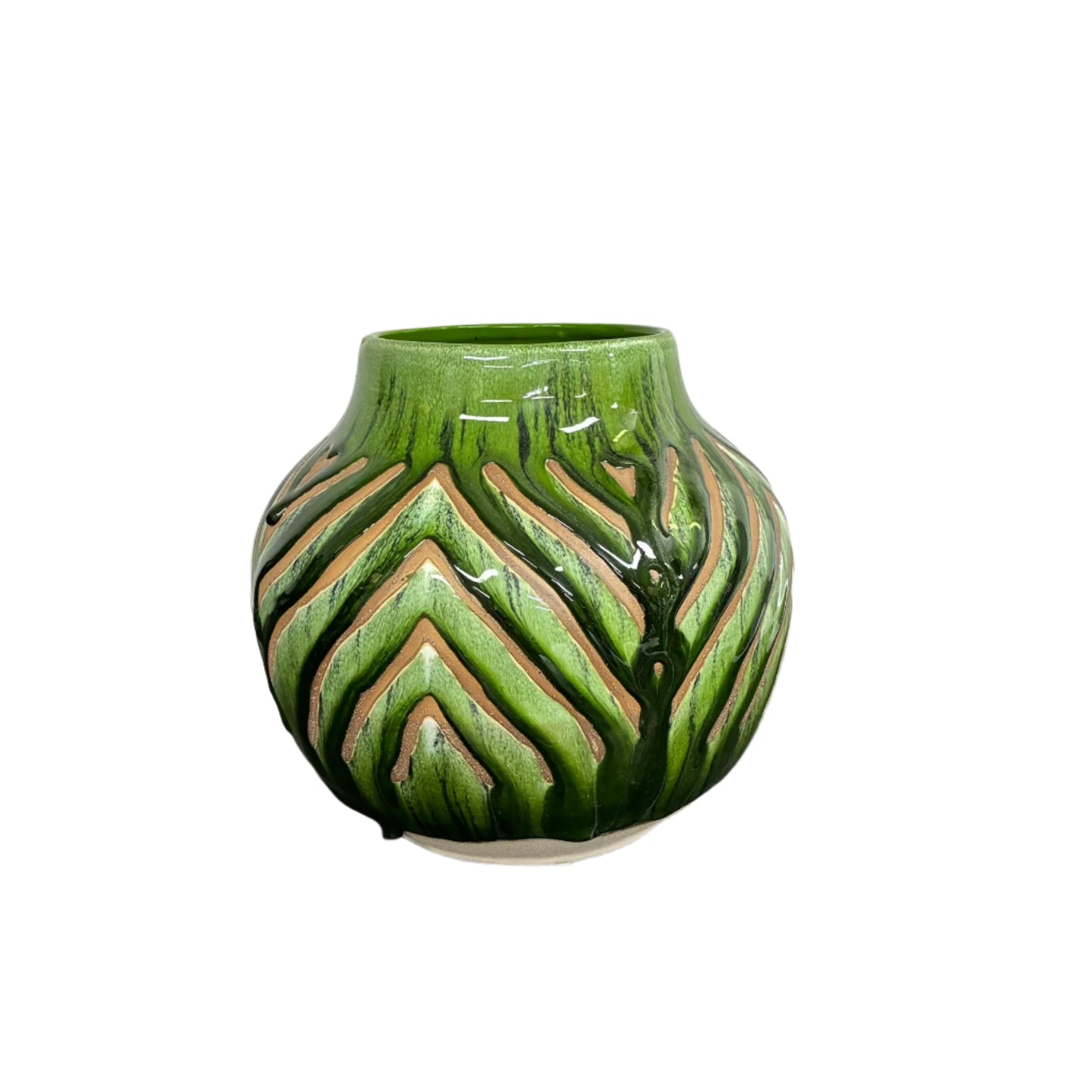 Eliya Vase,  Green Stoneware